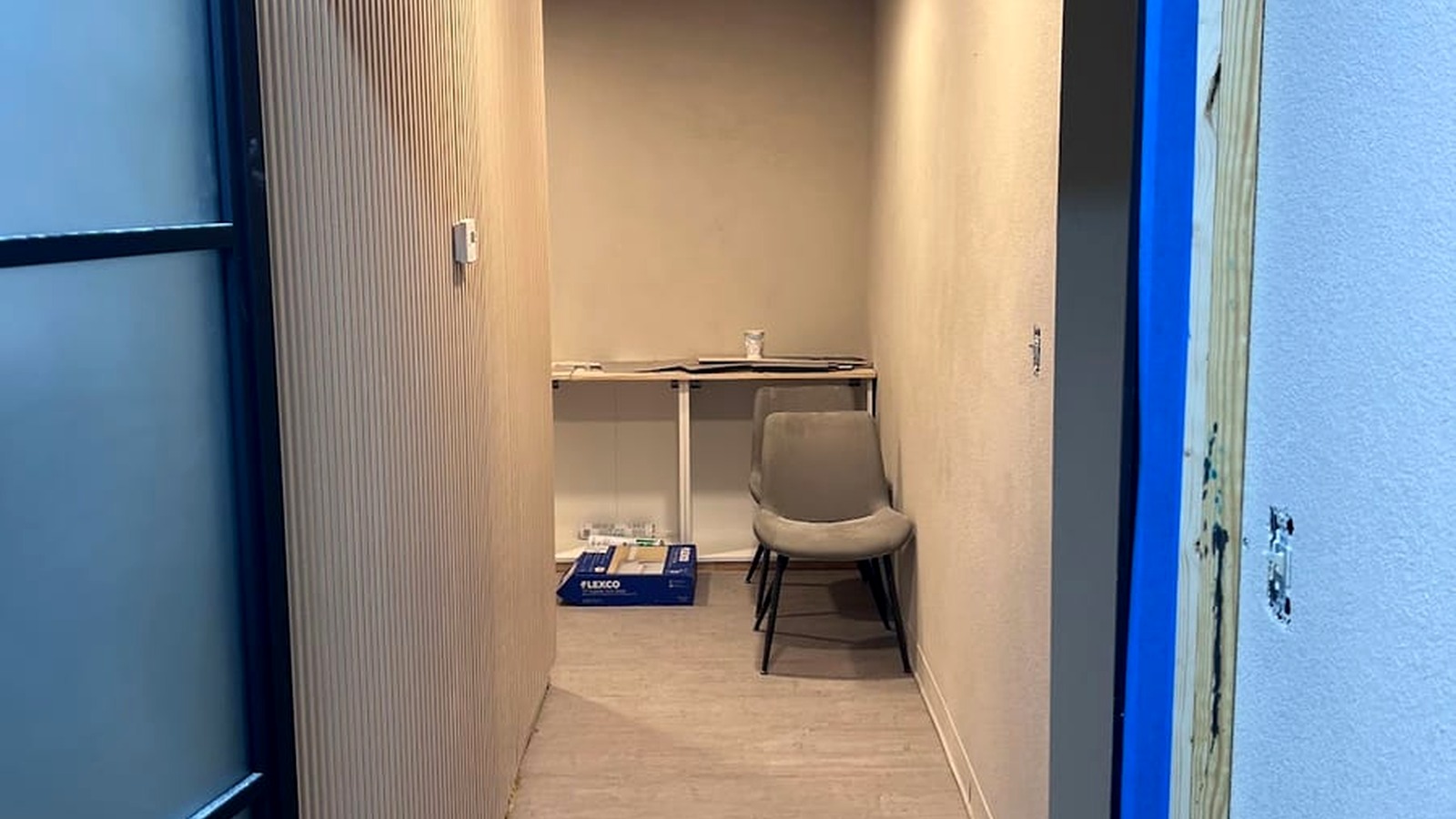 After drywall repair — finished wall in a Tampa home