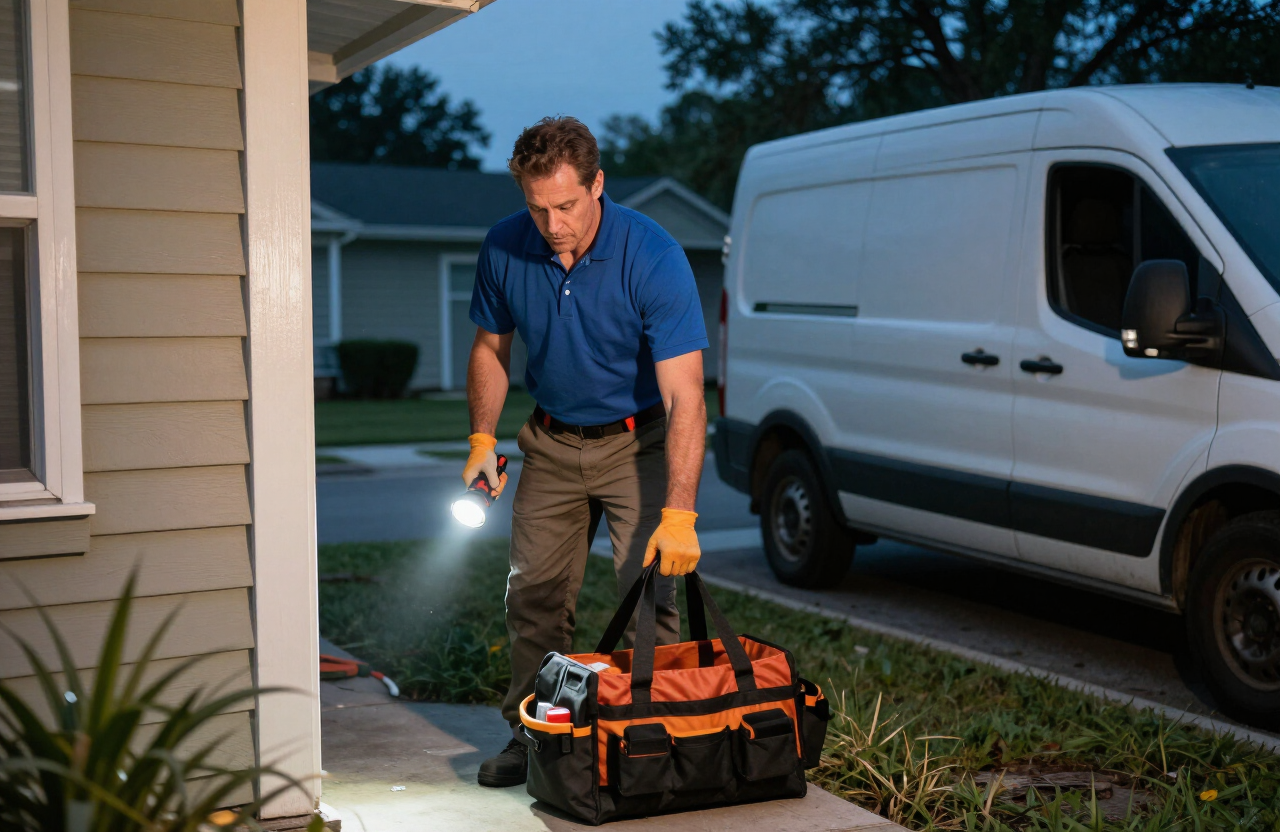 Handyman arriving for home repairs in Tampa FL