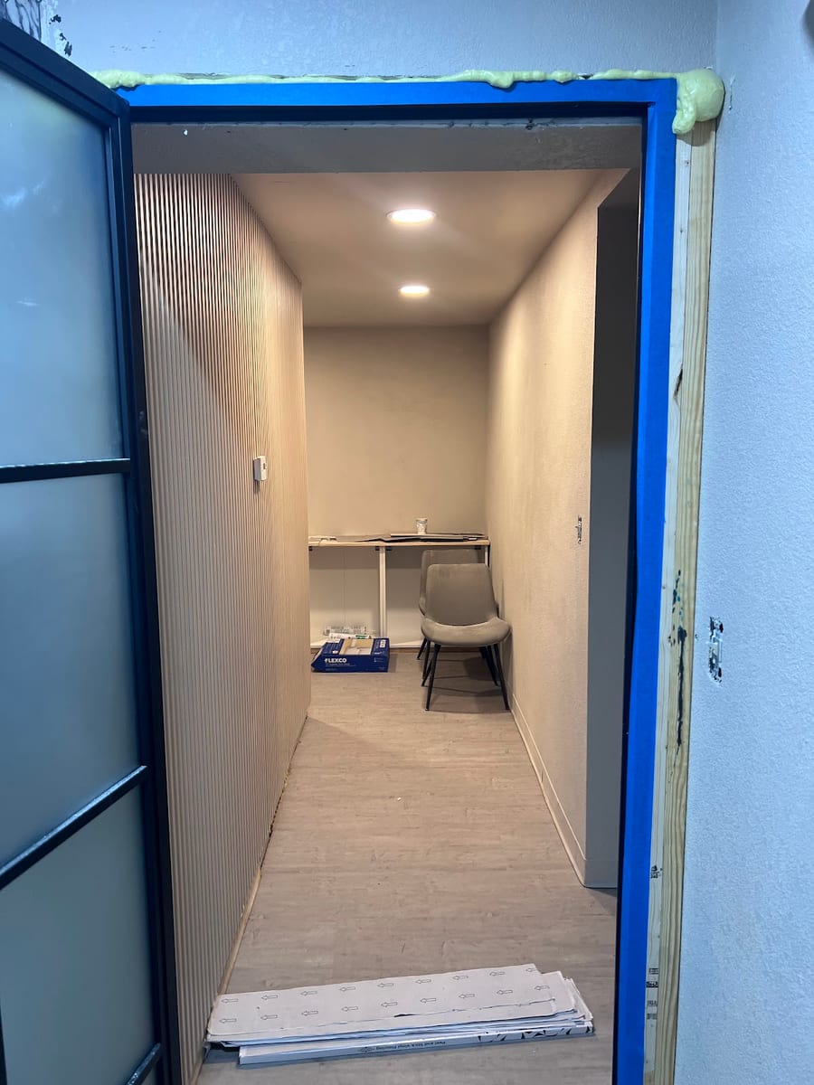 Interior remodel with accent wall and flooring in Tampa FL
